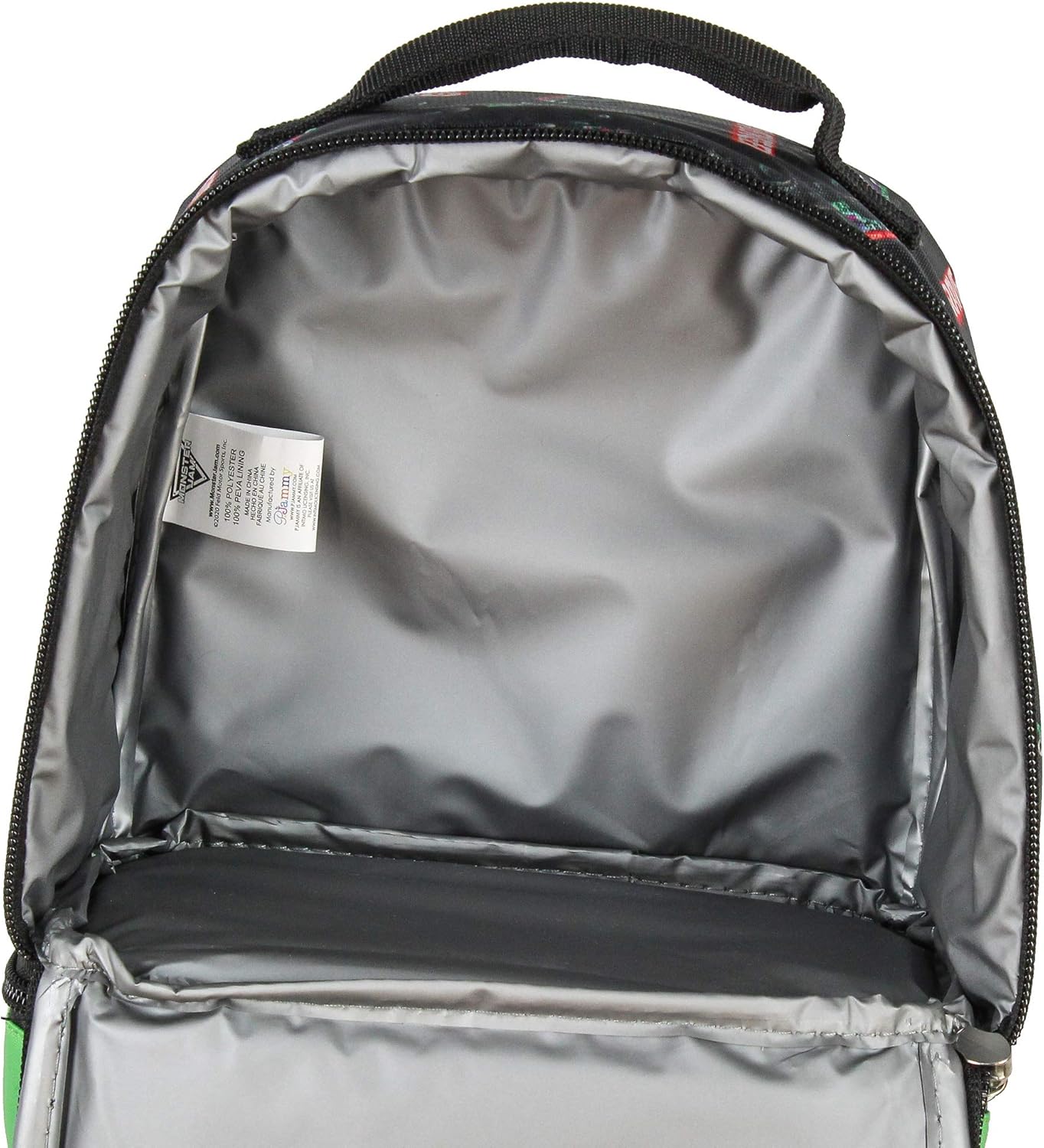 INTIMO Monster Jam Grave Digger Monster Truck Lunch Bag Dual-Compartment Cooler Bag Insulated Lunch Box for School, Work and Travel 10"