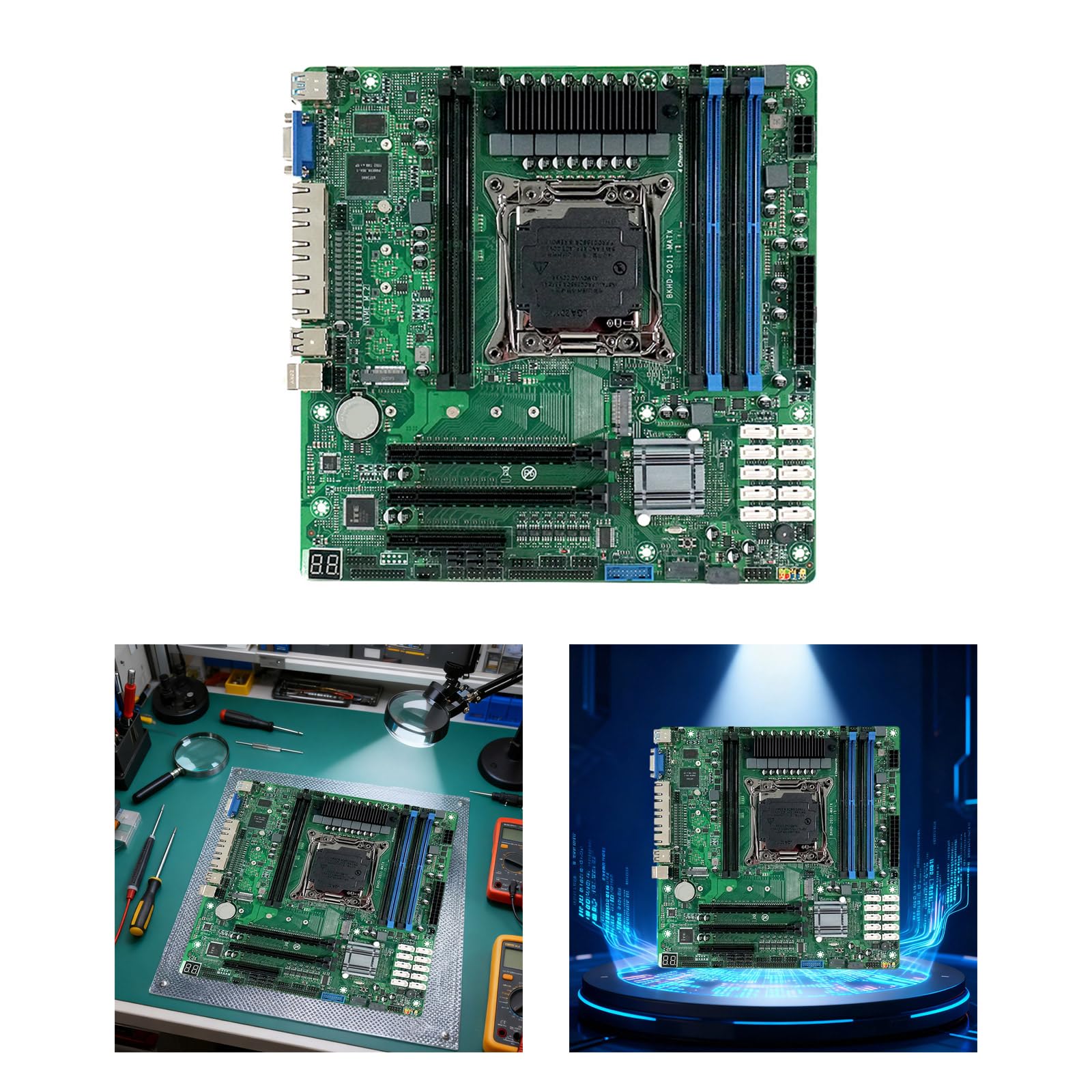 Placas base de servidor LGA2011 3 6 DDR4 DIMM 10 puertos Ethernet para alto tráfico, empresas, niveles de red