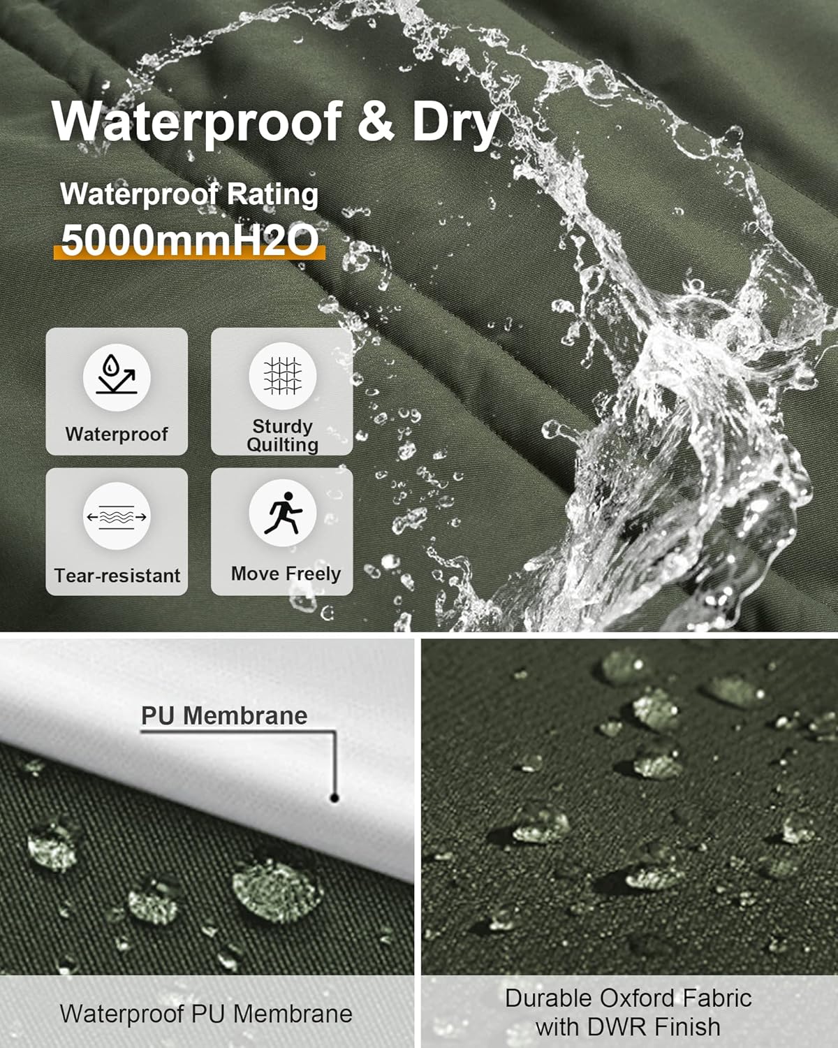 CREATMO US Men's Big and Tall Winter Coat Waterprpoof Long Puffer Jacket Thicken Parka with Removable Fur Hooded - Image 4