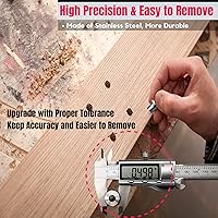 Vista 3 de Juego de 10 centros de clavija de acero inoxidable para perforar agujeros con punta afilada para herramientas de carpintería, clavijas sólidas