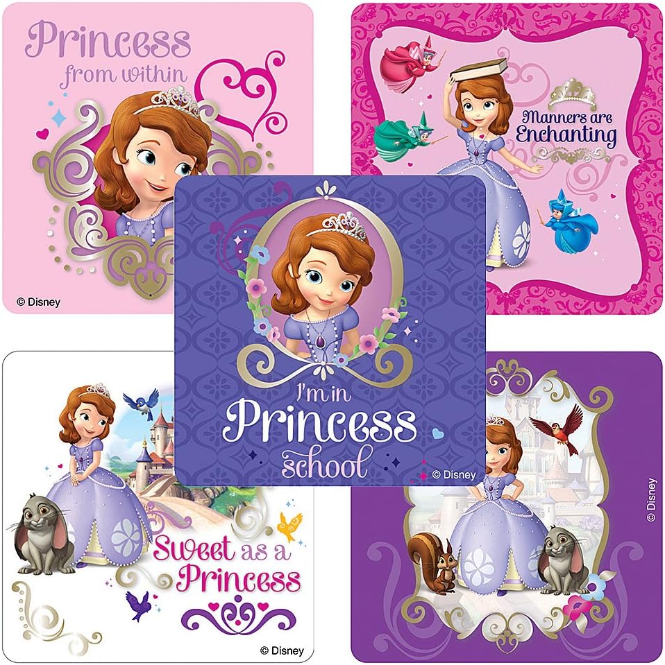 Amazon.com: Disney Sofia The First Stickers - Party Favors - 100 Per ...
