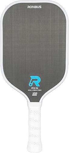 Miniatura 9 de Ronbus R116R216R316 Raw Toray T700 - Paleta de pickleball de fibra de carbono con núcleo de panal de polipropileno de 0630in
