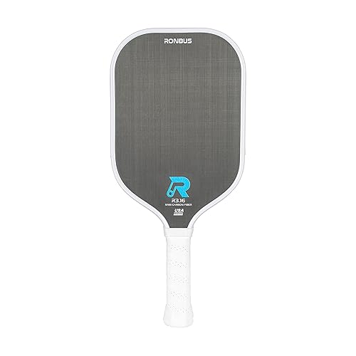 Ronbus R1.16/R2.16/R3.16 Raw Toray T700 Carbon Fiber Pickleball Paddle with 16 mm Polypropylene Honeycomb Core