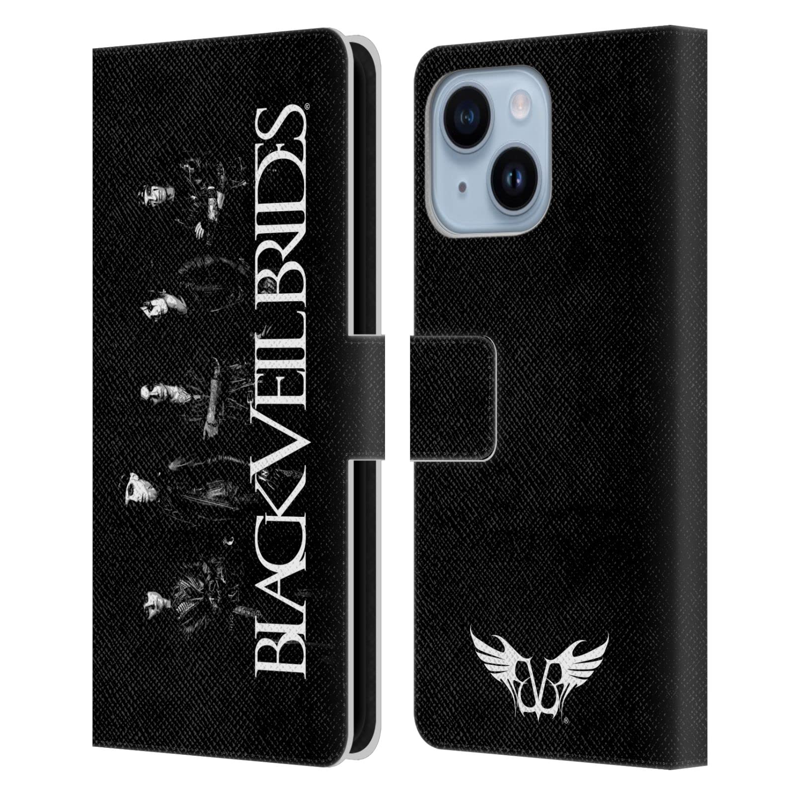 Étui portefeuille Black Veil Brides pour iPhone 14 Plus housse cuir protection intégrale