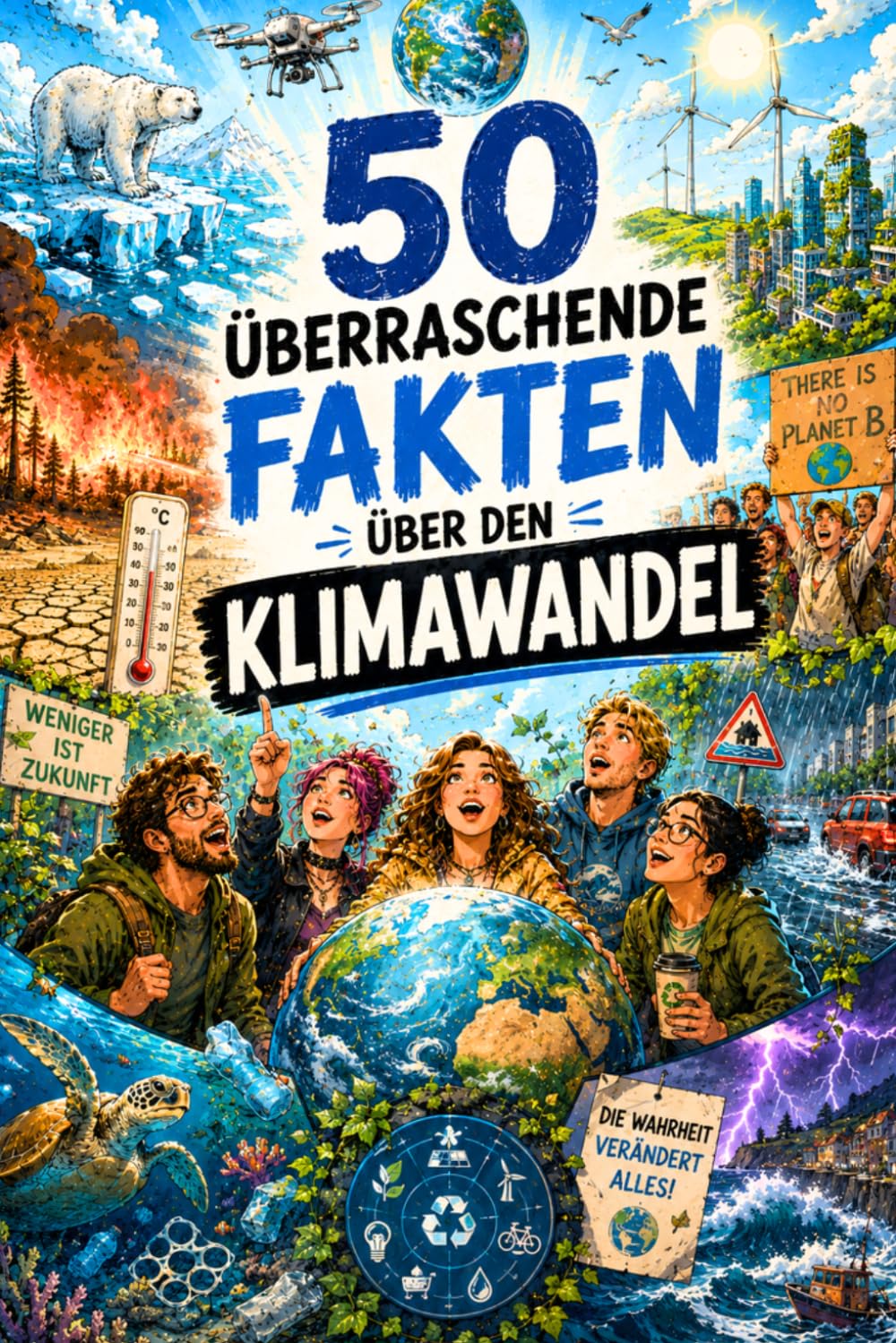 50 überraschende Fakten über den Klimawandel: Erderwärmung, Klimaschutz und die Energiewende verständlich erklärt | Umweltschonend gedruckt auf Holzschliffpapier