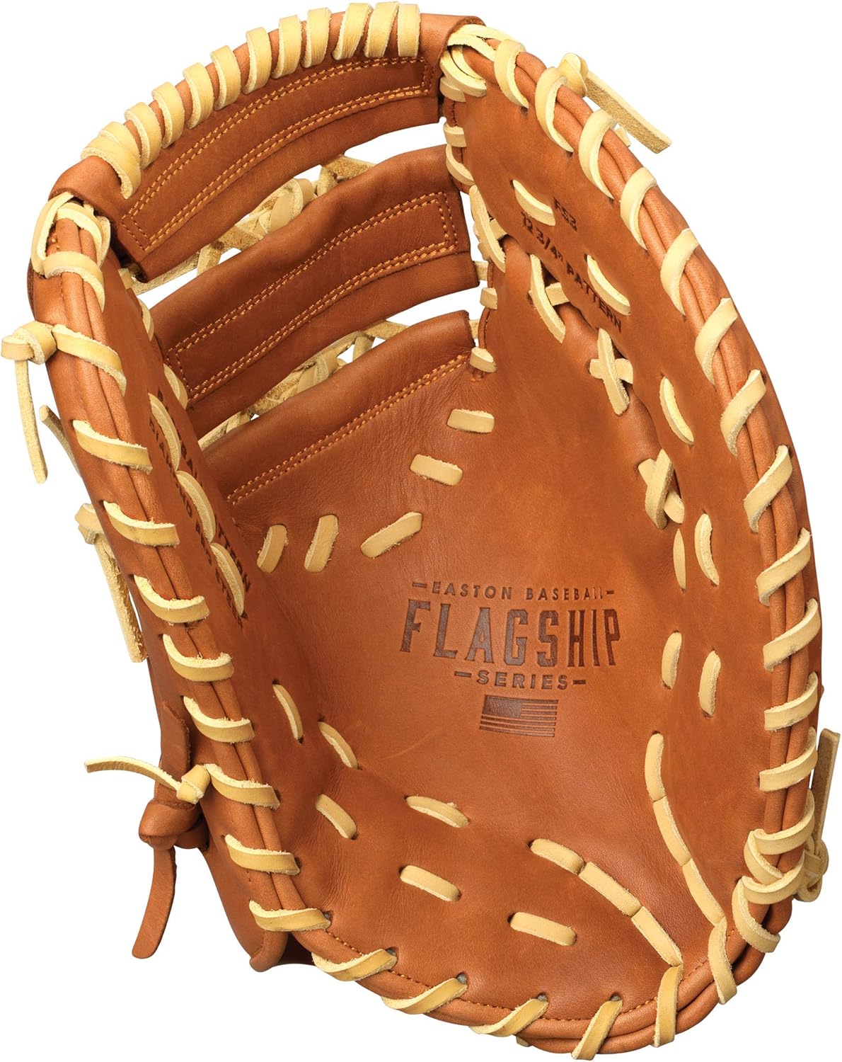 EASTON FLAGSHIP First Base Baseball Glove | 2020 | Left-Hand Throw | 12.75" | First Base Mitt | Dual Bar Web | Diamond Pro Steer Leather | Oiled Cowhide Palm + Finger Lining Max Comfort + Feel | FS3 : Sports & Outdoors