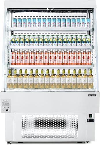Vista 77 de Wilprep Refrigerador comercial, 22.4 pies cúbicos Refrigerador vertical con pantalla de bebidas con iluminación LED, enfriador comercial de puerta
