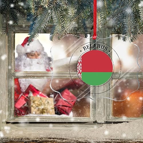 Vista 180 de Guatemala - Adornos acrílicos de Navidad, regalo de recuerdo de ciudad patriótica, adorno para árbol de Navidad, bandera nacional de Guatemala