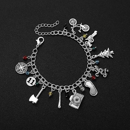 Miniatura 4 de Dr's gift Strange Things Bracelet Necklace Pack Strange Things Merchandise for Teen Girls Kids Christmas Birthday Gift Stranger Eleven ST Fans 2 PCS
