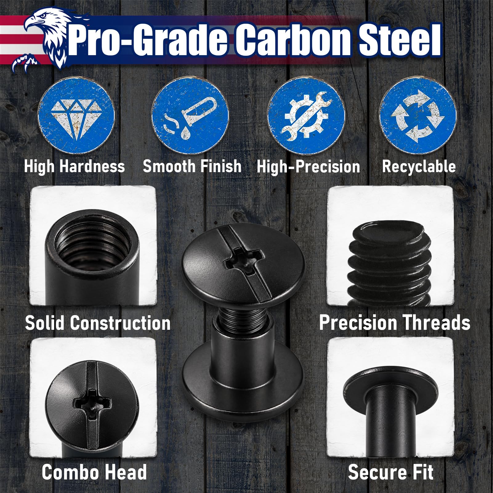 Chicago Screws for Leather - 135 Sets -3 Chicago Screws for Leather - 135 Sets -3