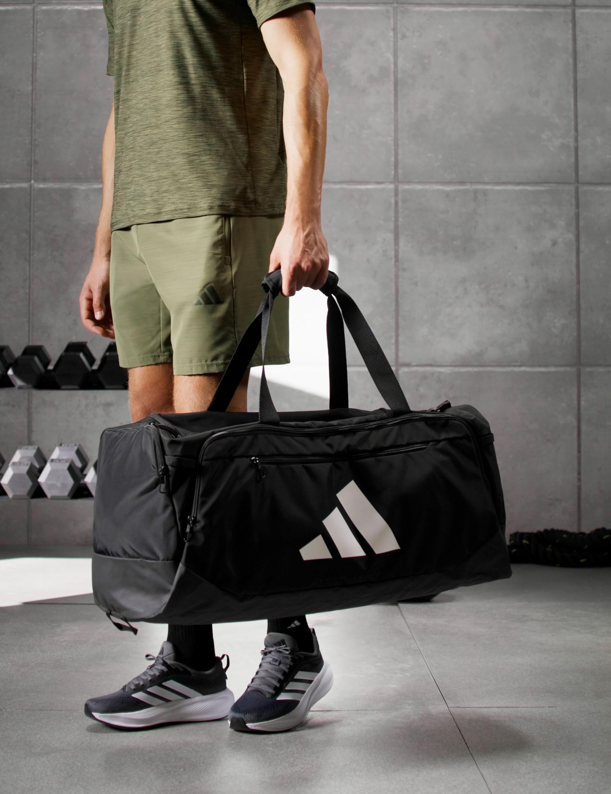 adidas Defender 5 - Bolsa de Lona Grande (100 L), Color Negro, Talla única, Talla única, Bolsa Grande Defender 5 (100 l), Black, Talla única, Defender 5 - Bolsa de Lona Grande (100 l)