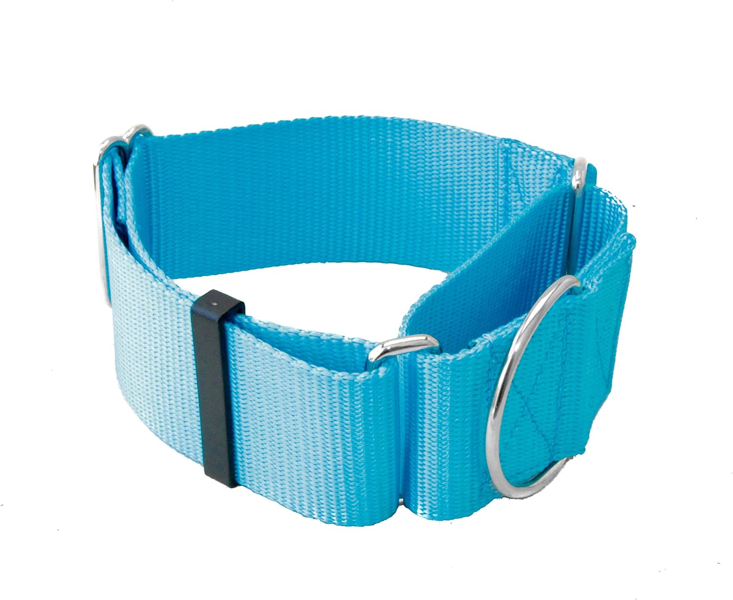 2 Inch Width Martingale Dog Collars - Heavy Duty Nylon (2" Width Dog Collars (Navy Blue, Large)