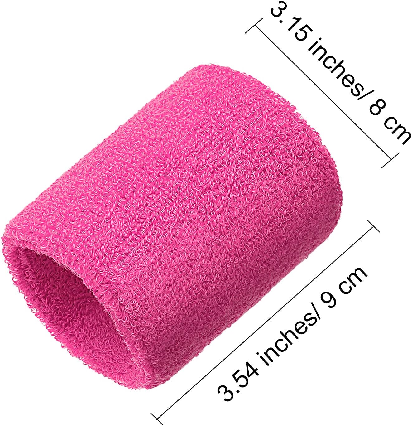 6 Pack Wrist Sweatbands Tennis Wrist Bands Absorbent Sweatbands for Football Basketball Running Athletic Sports and Working Out (Hot Pink) : Sports & Outdoors