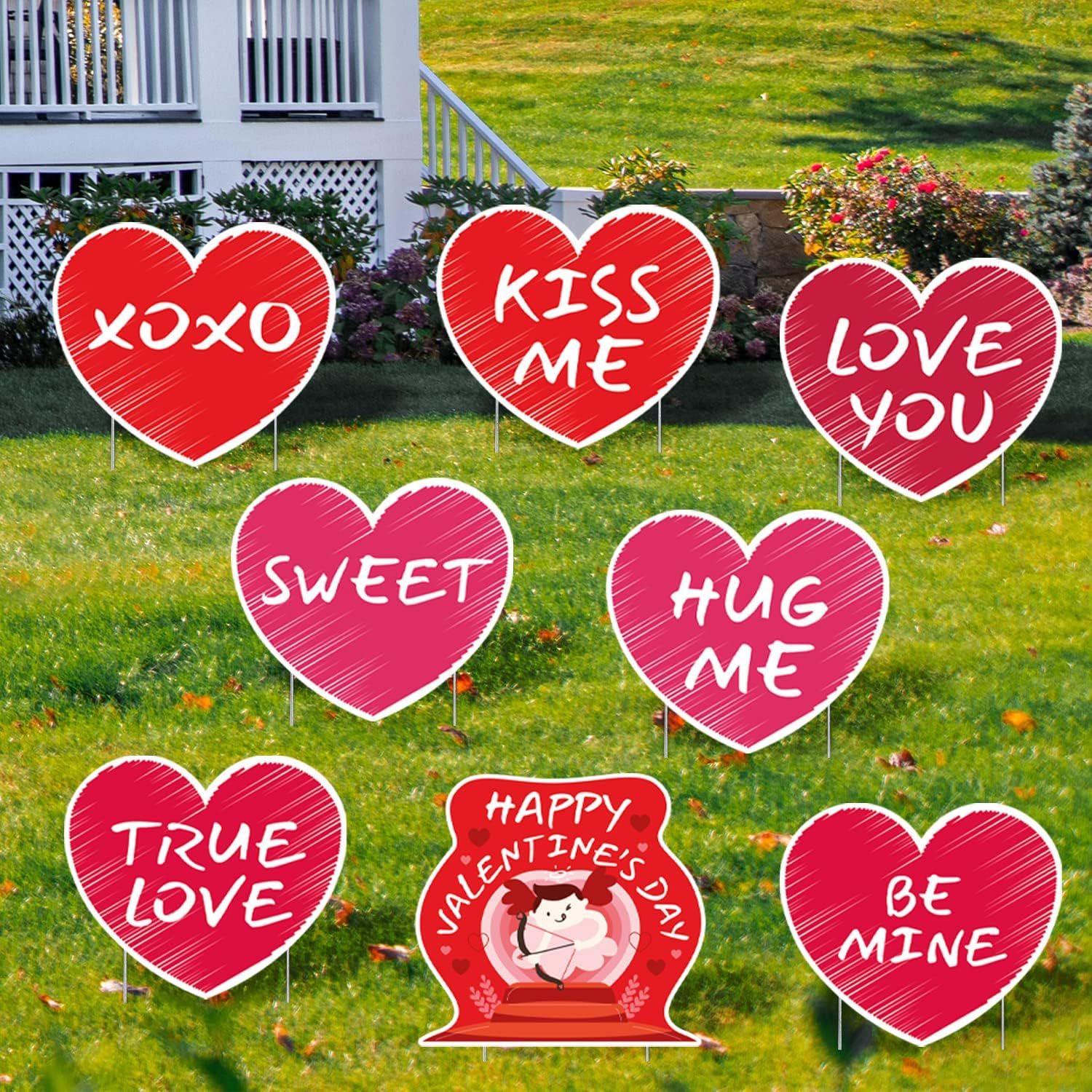 Valentines Day Decorations Outdoor Yard Signs 2pcs