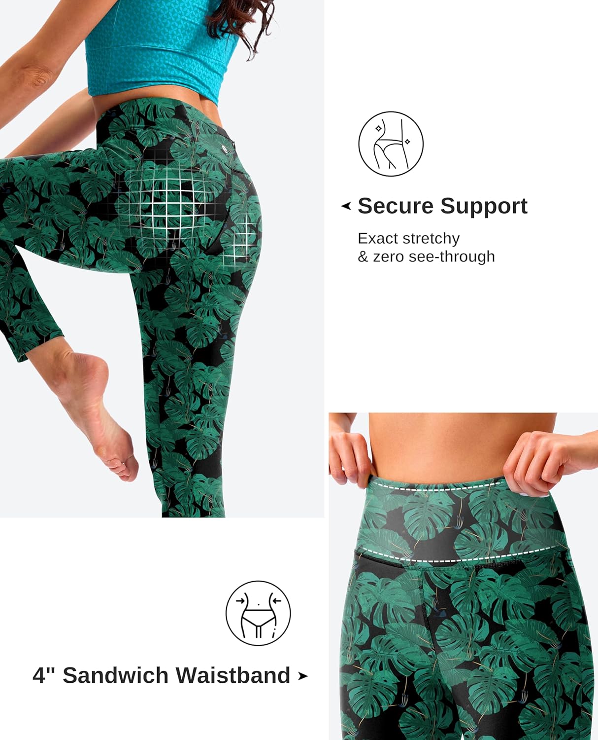 G Gradual Swim Pants for Women with Zipper Pocket UPF 50+ Quick Dry High Waisted Swimming Leggings Long Rash Guard Bottoms - Image 6