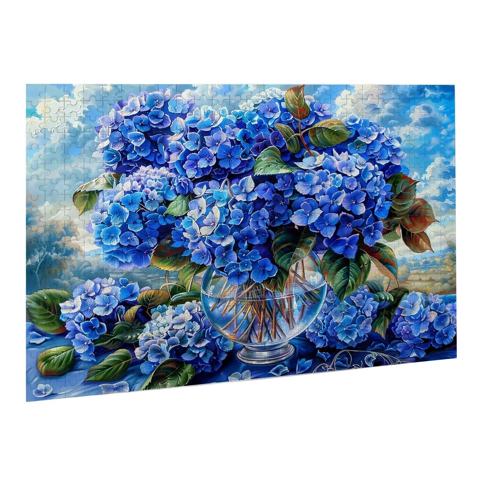Puzzle dla dorosłych, 2000 sztuk, trudne drewniane puzzle, gra, gra logiczna, gra ręczna, dekoracja rodzinna, kreatywna rozrywka, prezent 70 x 99 cm kwiat hortensji K0F-803