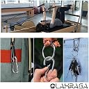 On Blow Aluminum Carabiner D-Ring Key Clips, 4 cm x 2 cm, Black, Set of 10 gallery image
