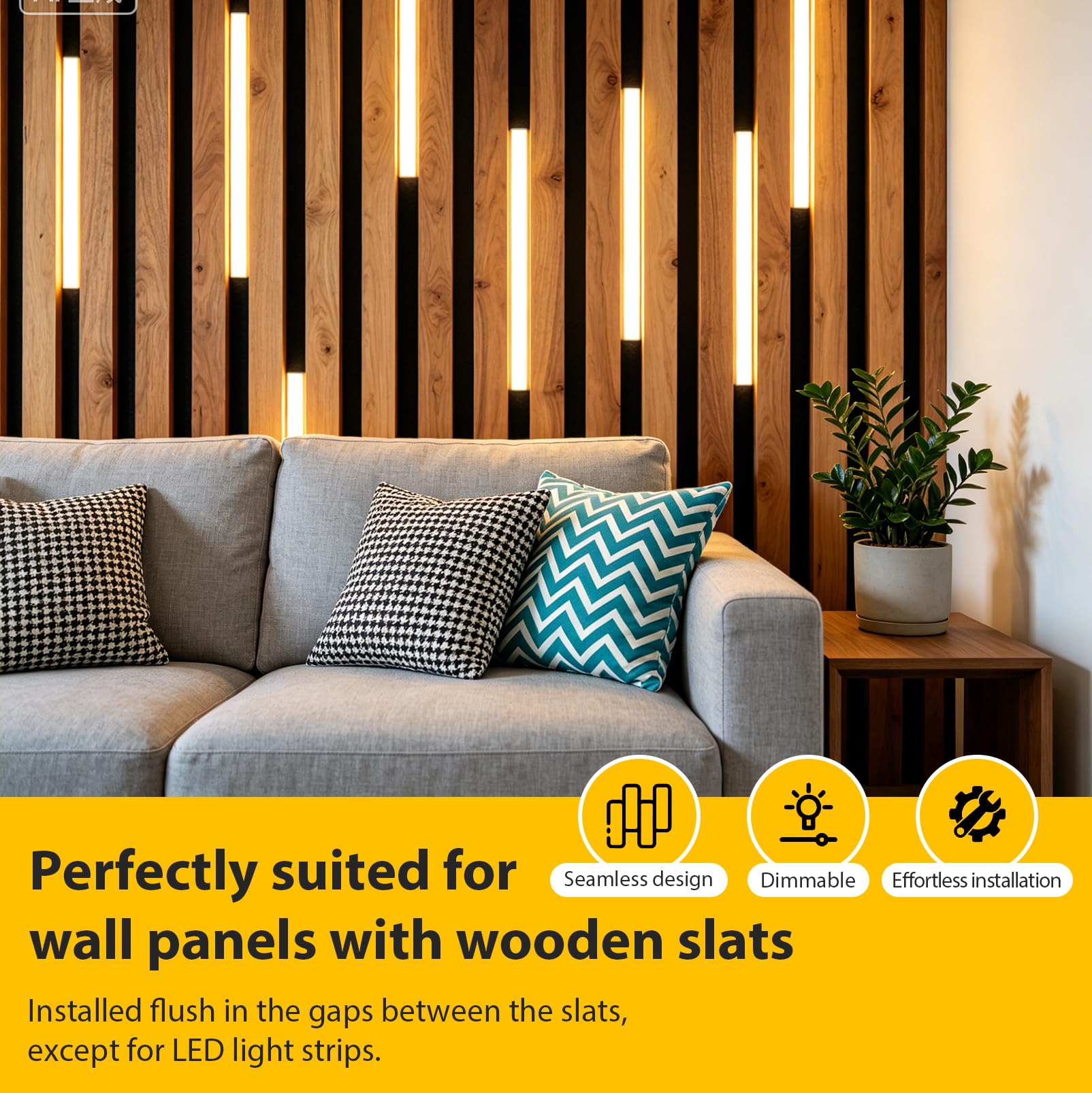 Perfil LED de 1 m, color negro, juego de 6 unidades, perfil de aluminio LED, 12 × 10 mm, para paneles acústicos con clips de montaje, tiras negras, LE-D Pro-fil ST10, aluminio, negro para tiras (no