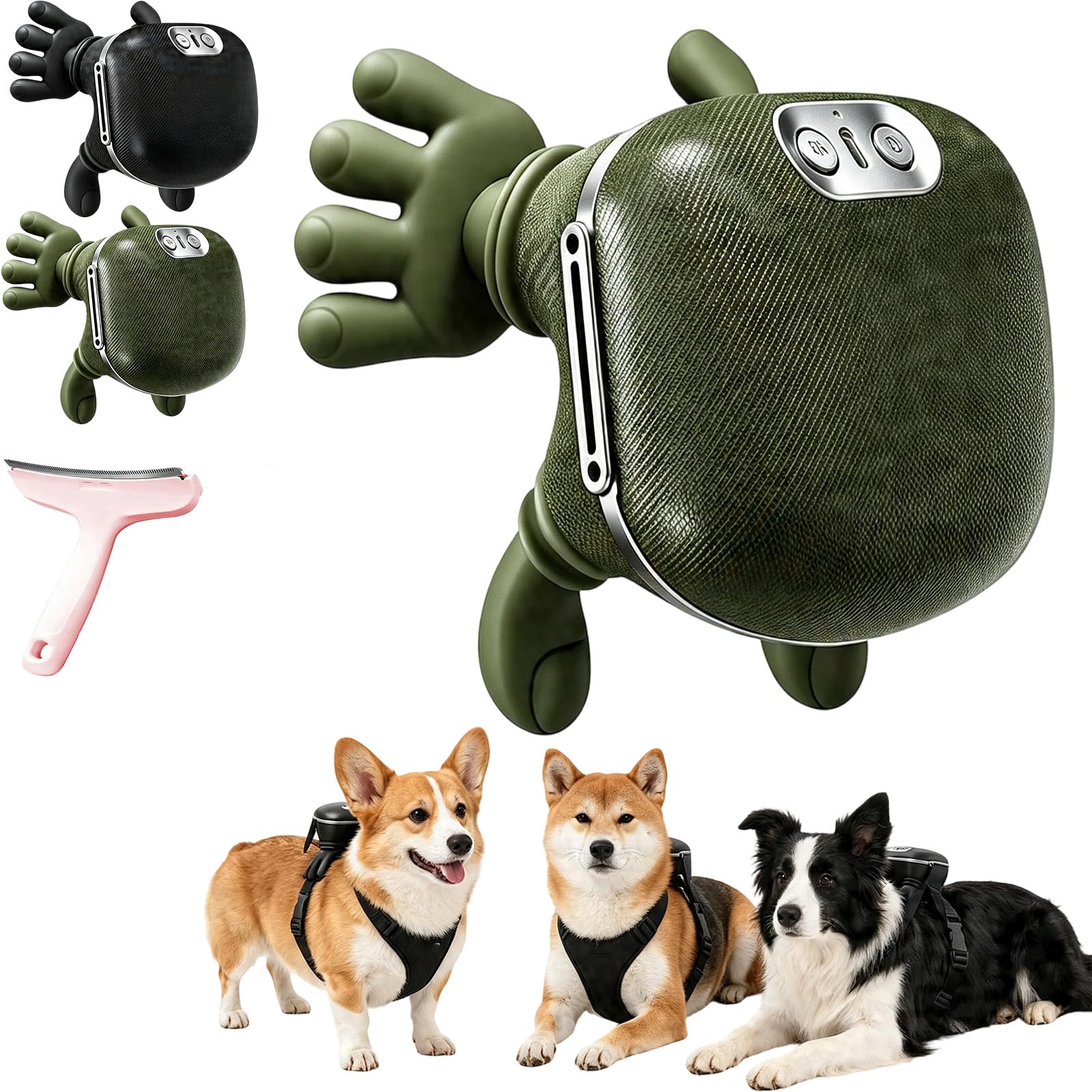 Dog Massager with Hands, Calming Pet Massager，Green