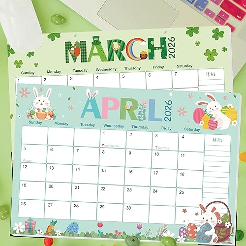 Miniatura 9 de Guasslee Calendario de escritorio 2026-2027, 18 meses de 2026 enero a 2027, planificador de escritorio mensual grande de 17 x 11.5 pulgadas