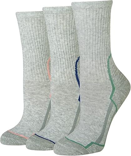 Tienda Essentials Calcetines de senderismo acolchados cómodos para mujer, 3 pares