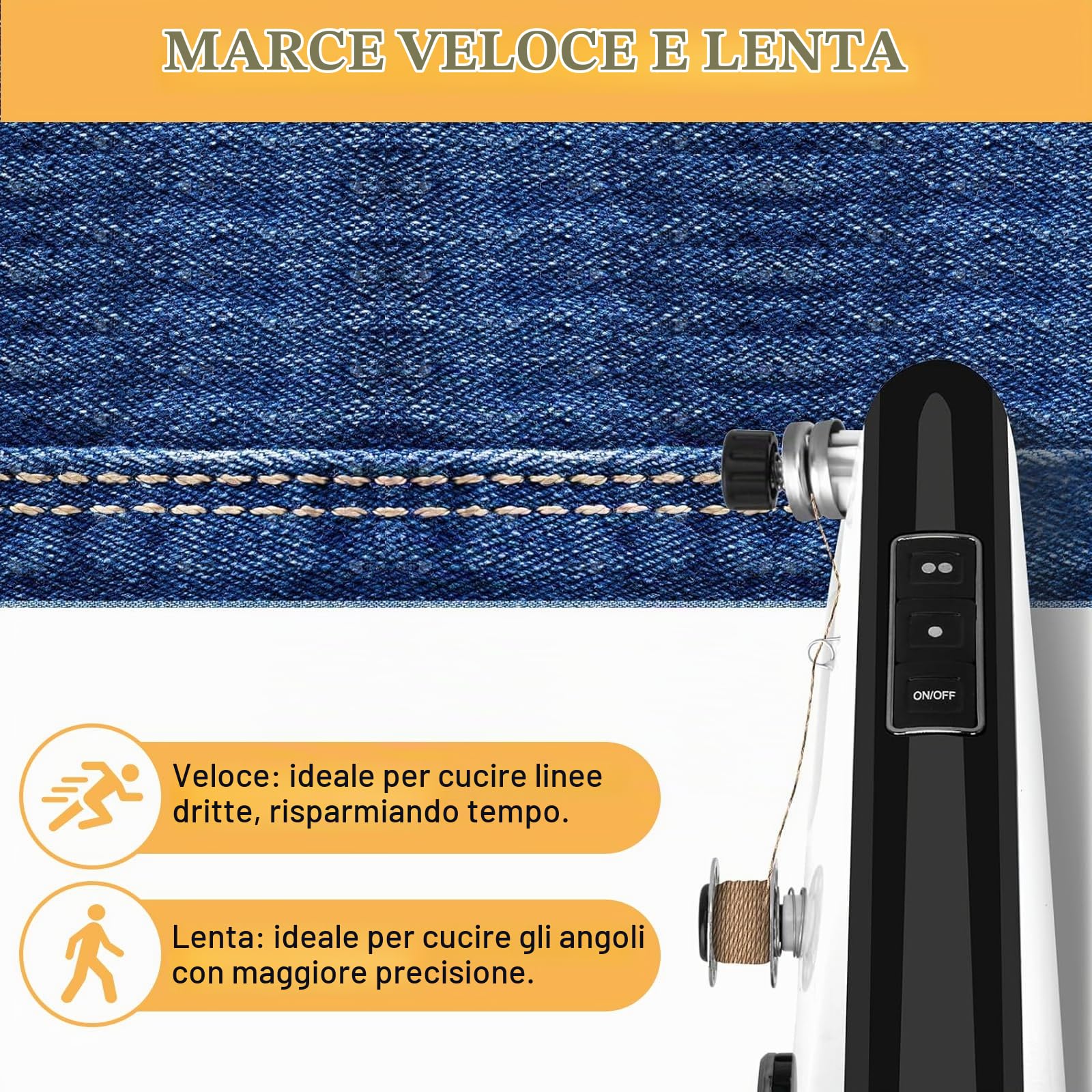 Macchina da Cucire Portatile Elettrica, Mini Macchina da Cucire con Accessori Cucito, Elettrica a 2 Velocità, Facile da Usare, Cucitura Rapida, Compatta e Leggera