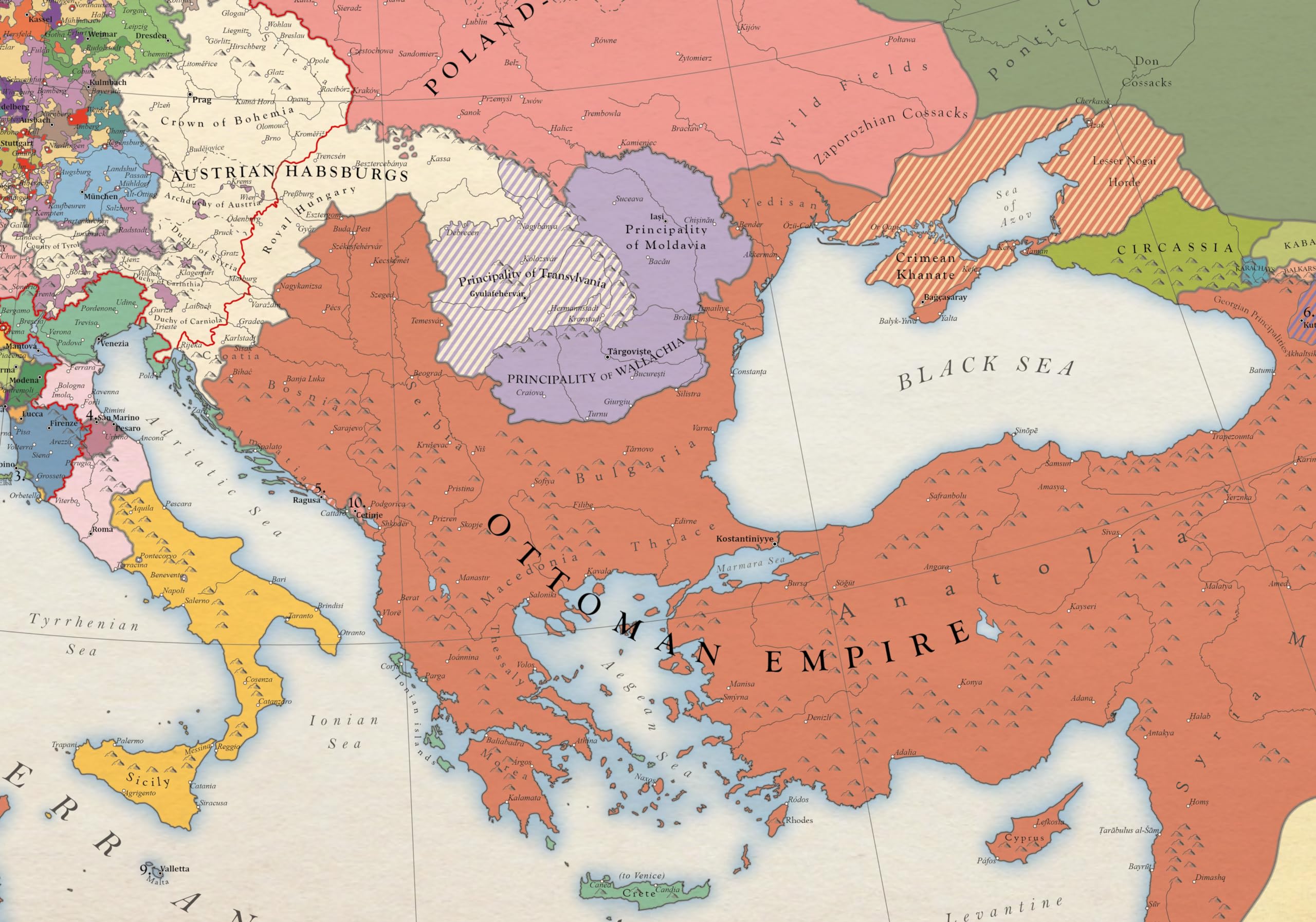 Europa 1600, Mapa Histórico (100x70cm)