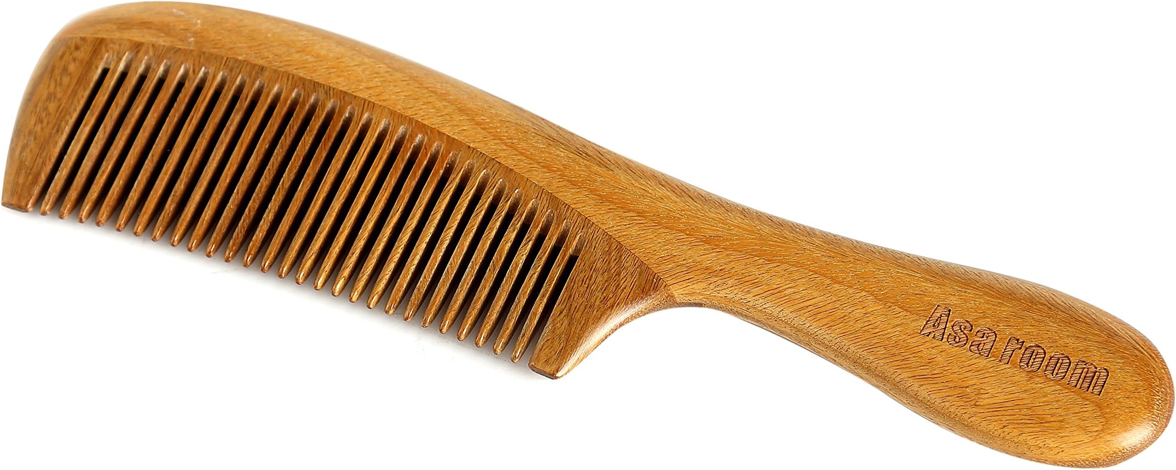 [Get rid of static, smooth hair in one second] Asa room natural verawood horn comb hair smoothing comb anti-static sandalwood horn comb hairdressing knuckle-tooth horn comb (Sandalwood comb)