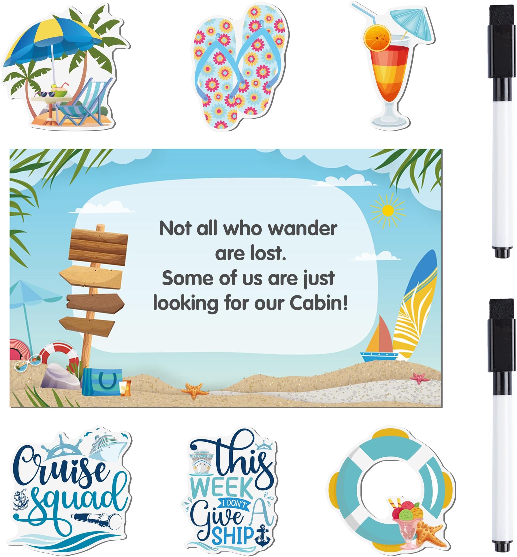 Cruise Ship Door Decorations 7 Pcs Cruise Door