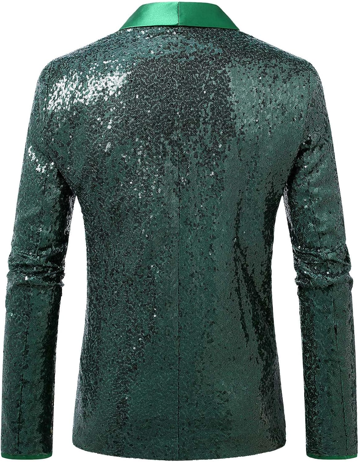 Men's Suit Shawl Collar Slim Stylish Blazer Shiny Sparkly Stage Show Suit Jackets One Button Party Club Costumes