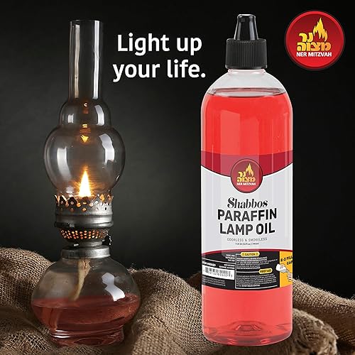 Miniatura 5 de Ner Mitzvah aceite de parafina para lámparas, no produce humo ni olor, quema aceite de forma limpia para uso en interiores y exteriores, con sistema