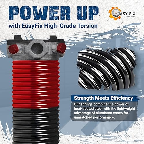 Miniatura 5 de Muelles de torsión para puerta de garaje 225x1.75x27  para el lado izquierdo de la puerta de garaje  Fijar y reparar la puerta de garaje de 7 u 8