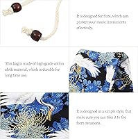 Vista 7 de EXCEART Bolsa de flauta - Funda de algodón azul para flauta - Estilo simple - Protege los instrumentos musicales - 32.3x2.4x2.4 in