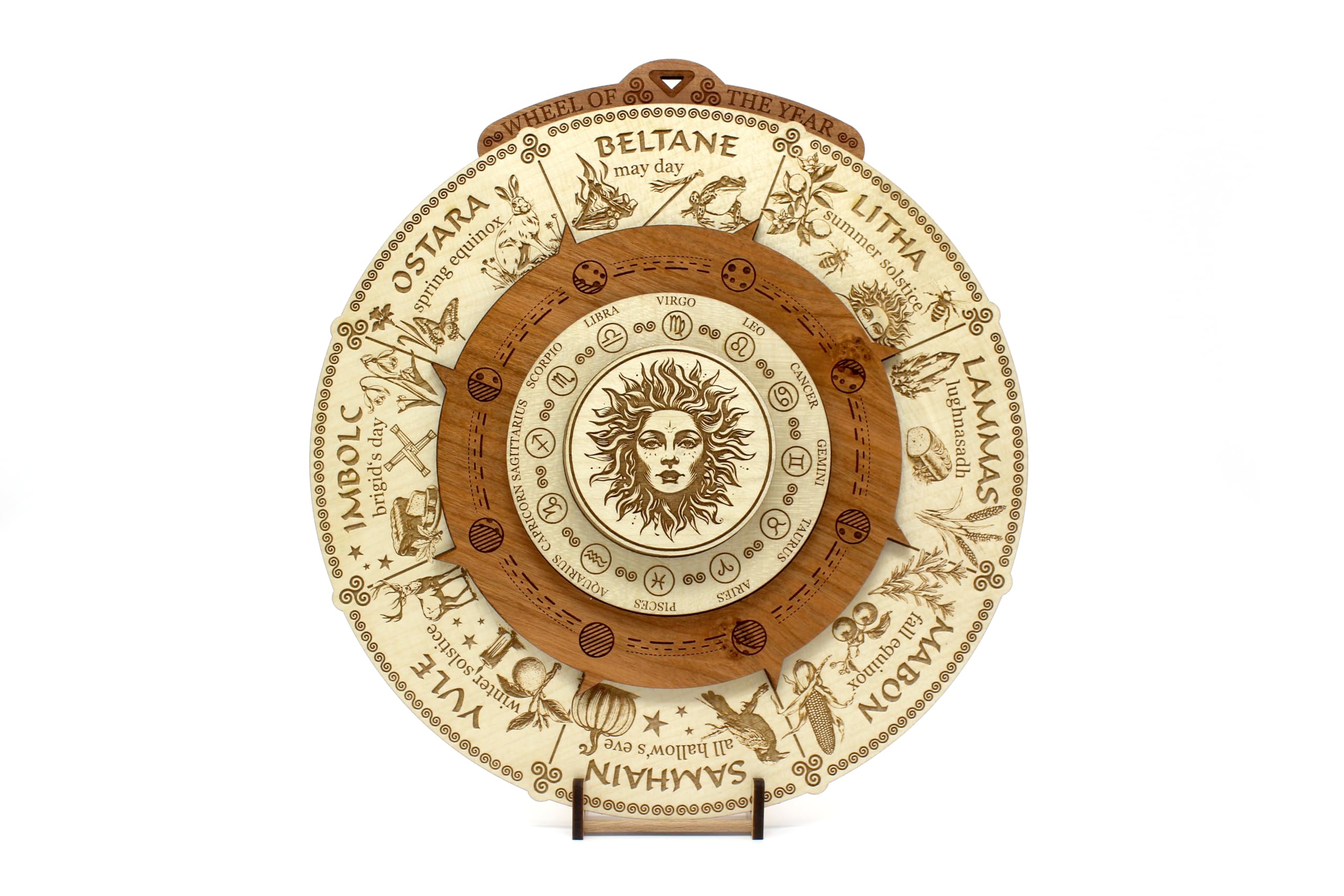 Bausatz Jahresrad / Heidnischer Jahreskreis: Wicca-Jahreskreis mit Ständer
