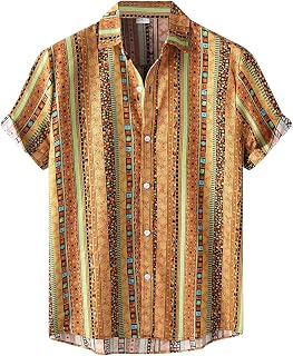 EMAlusher Summer Shirt Men's Classic Beach Shirt Plus Size Blouses Slim Fit Henley Shirt Casual Shirt Casual T-Shirt Men's Casual Shirt Blouse Summer Hawaiian Shirt Men's Shirt
