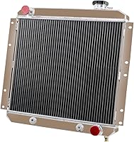 Vista 5 de Radiador de aluminio para 1958-1984 Toyota Land Cruiser FJ40 FJ45 gasolina 3.9L 4.2L, 3 hileras radiadores de aluminio