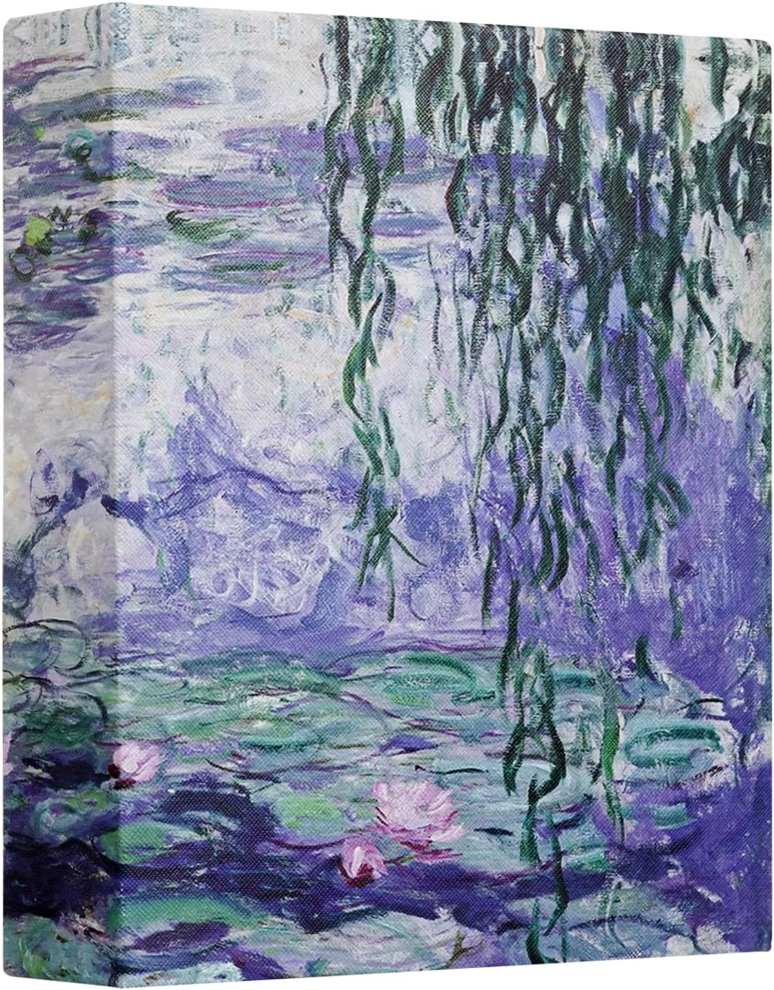 Photo Album 4x6 with 200 Pockets, Small Picture Album with Premium Leather Album Cover, Slip-in Mini Picture Book for Family Wedding Anniversary Baby Vacation Pictures, Water Lily