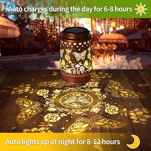 Miniatura 2 de Faroles solares impermeables para exteriores, decoración de jardín, Día de la Madre, regalos para mamá, mujeres, regalos de cumpleaños, ideas de