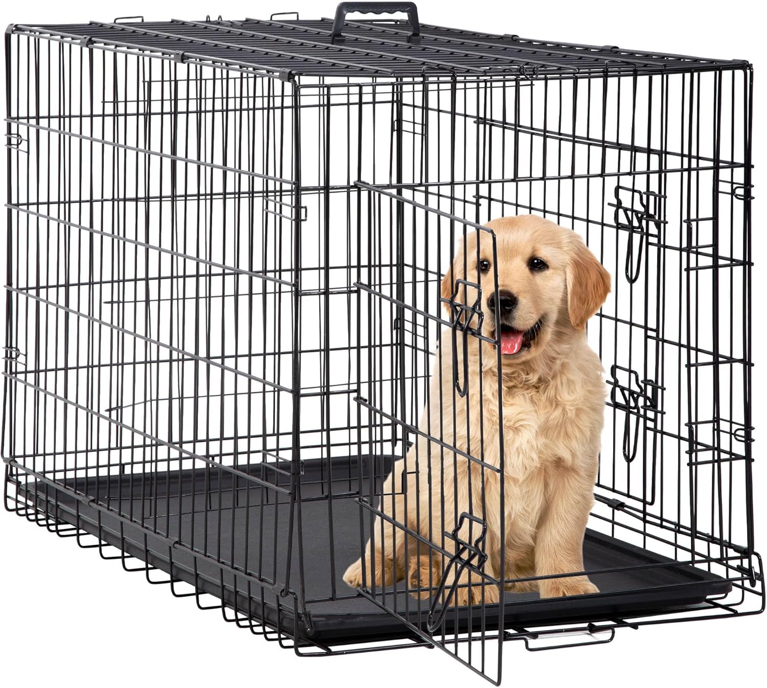 24 Inch Dog Crates for Small Dogs 20LB,Collapsible Dog Cage for Small Dogs with