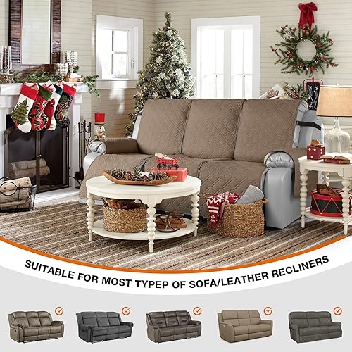 Miniatura 4 de VANSOFY Fundas impermeables para sofá reclinable, fundas para sofá, fundas lavables para sofá reclinable, protector antideslizante de muebles con
