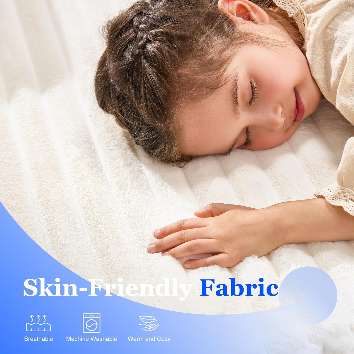 Hobestluk Single Sofa Foam Couch Sofa for Small Spaces Comfy Sofas with Removable Cover Furry Couch with Pillows for Living Room, Bedroom, Apartment, Office (White, Standard) 6 81CydGdcsAL. AC SL1500