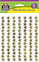 Vista 1 de Teacher Created Resources Pegatinas de estrella de lámina dorada Value-Pak (TCR5799)