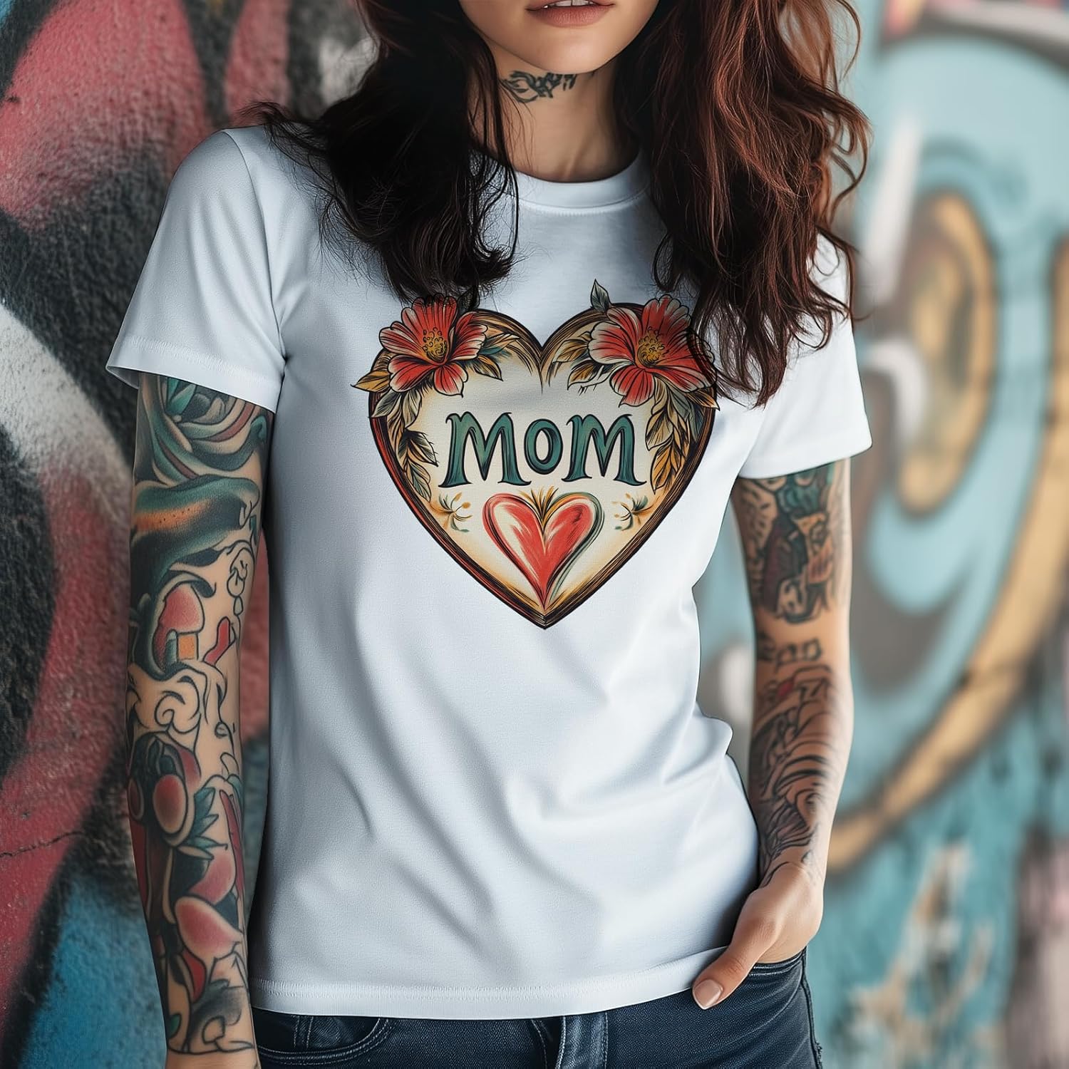 Cute Graphic T-Shirts for Women Crewneck Short Sleeve Tees Vintage Y2K Tops Loose Casual Summer Boho Outfits - Image 2