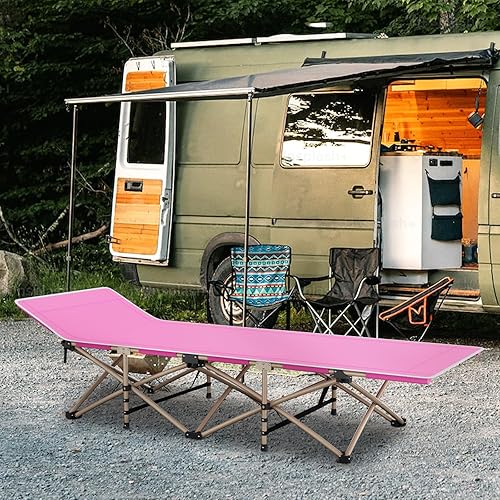 Miniatura 3 de MoNiBloom Catre de dormir plegable para adultos, fácil de instalar, portátil y ligero, catre de campamento para acampar al aire libre, descansar y