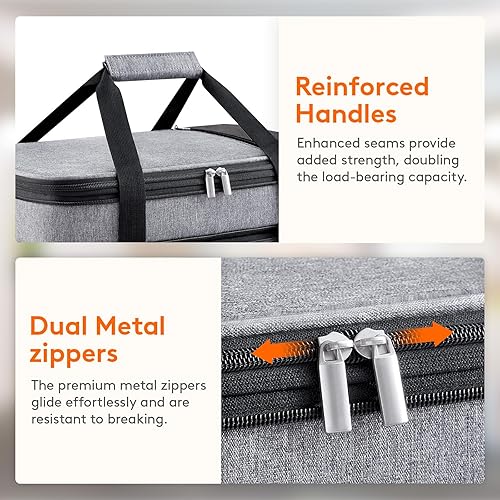 Miniatura 8 de Lifewit Cazuela doble aislada para almuerzo térmico para fiestas de comida, picnic, playa, se adapta a cazuela de 9 x 13 pulgadas, expandible por