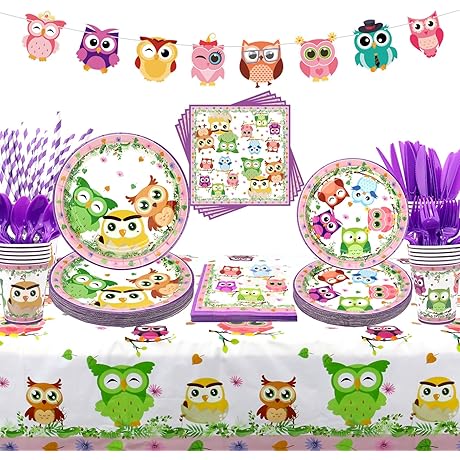 Owl Birthday Party Decoration Set - Perfect for Creating a Festive Atmosphere at Owl-Themed Events