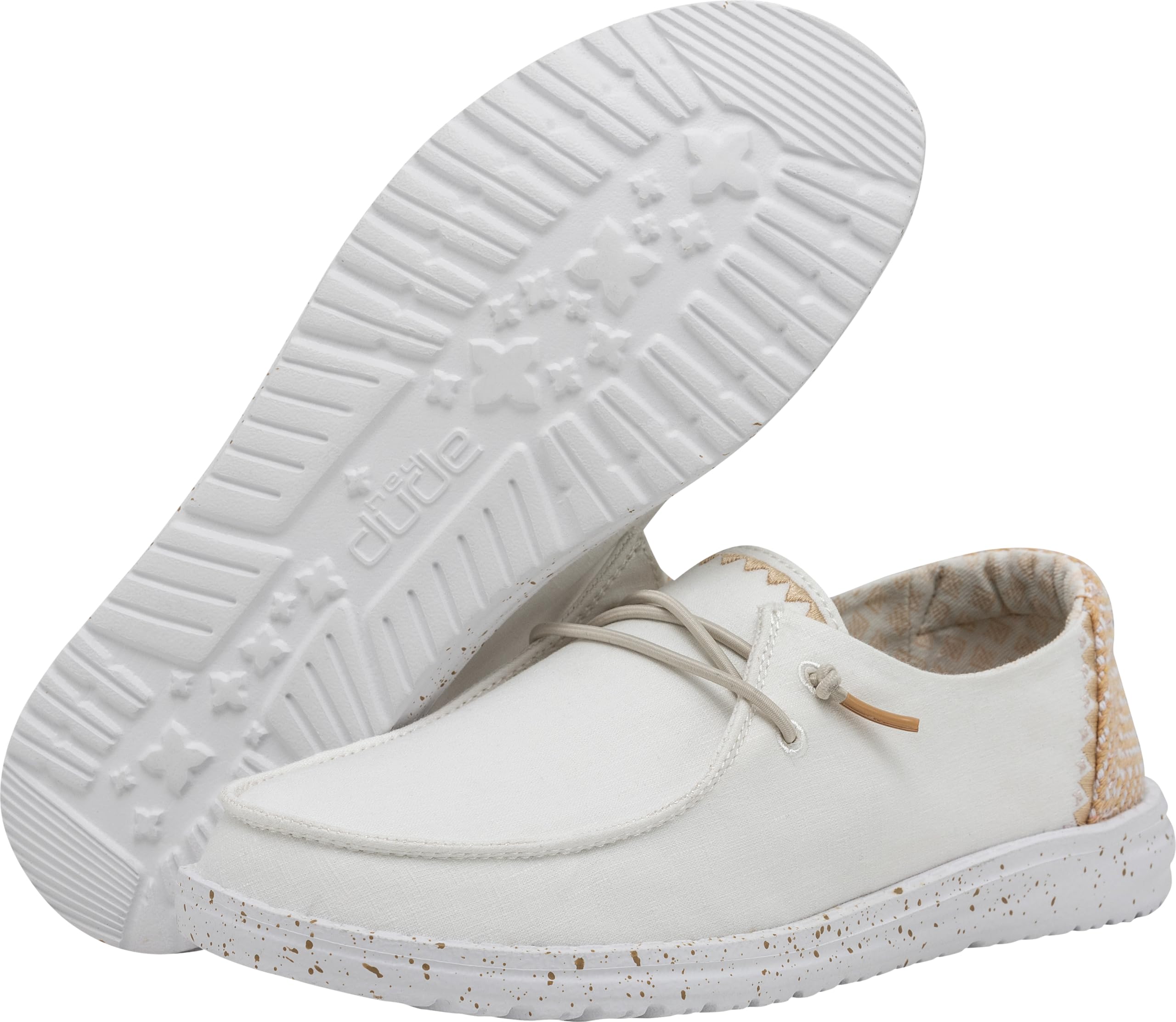 HEYDUDE Wendy Chambray Woven Moc Toe ShoesMujer