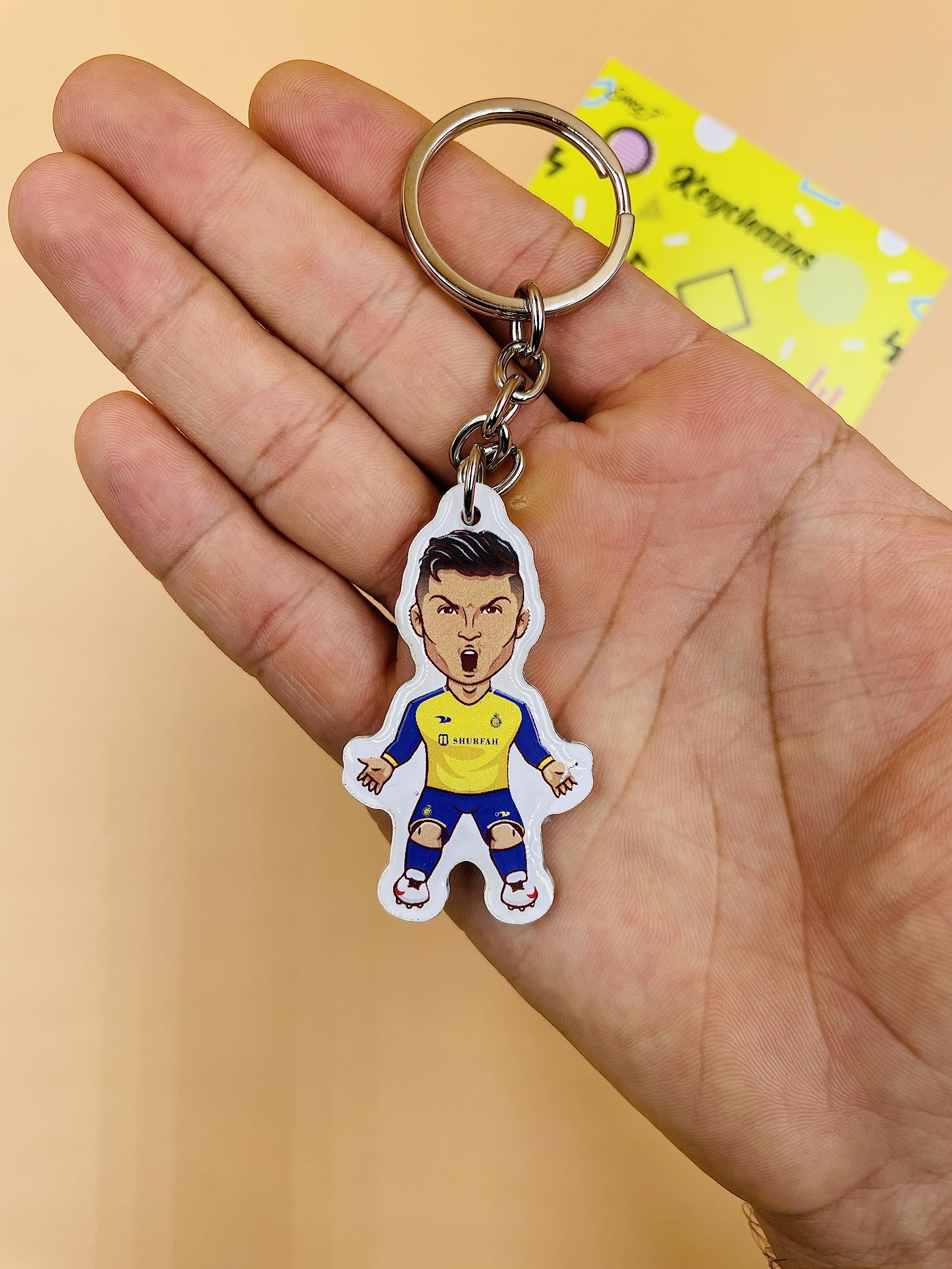 SINCE 7 STORE Cristiano Ronaldo Al Nassr Double Sided Printed Keychain For Gifting/For Football Fans/For Ronaldo Fans (Keychain)