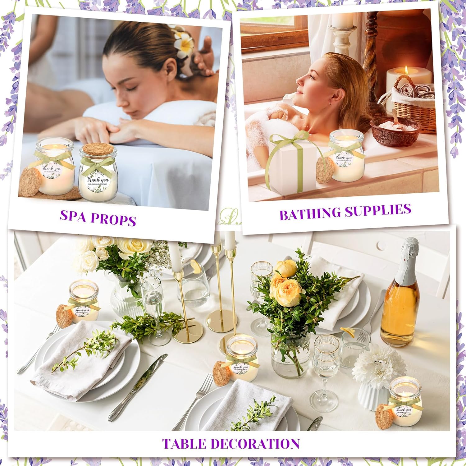 MTLEE 20 Pcs Sage Green Wedding Candle Favors Greenery Bridal Shower Gifts for Guests Soy Wax Candles with Glass Jar Bridesmaid Proposal Gifts for Wedding Bachelorette Bridal Shower