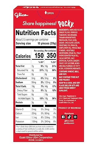 Miniatura 13 de Pocky Palitos de galletas cubiertos de crema de té verde matcha, 1.41 onzas (paquete de 20)